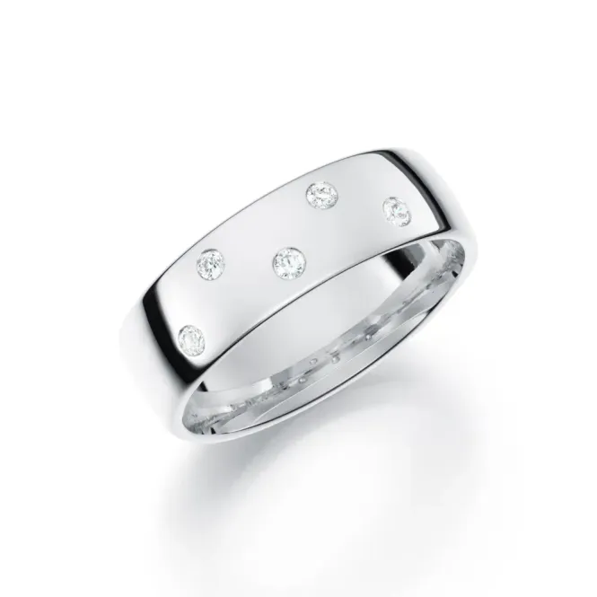 Hovedbilde GD160H6 - Hv.gull giftering m/dia 0,10 ct WSI