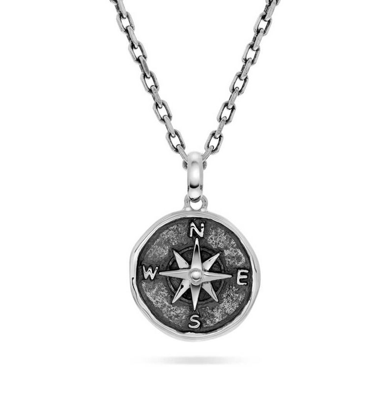 Kompass smykke i sølv