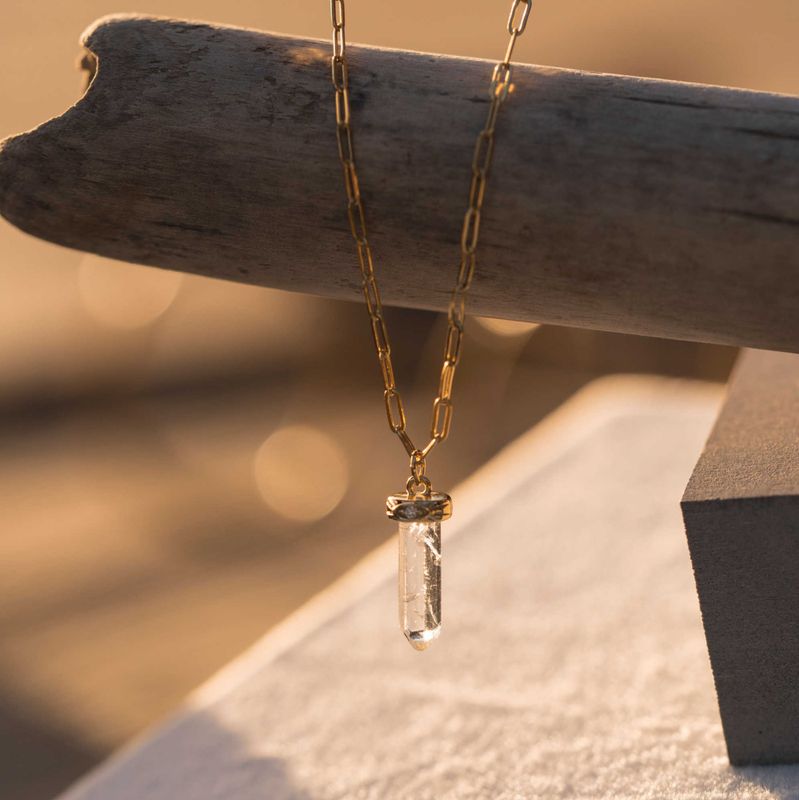 Guidance pendelsmykke sølv, bergkrystall