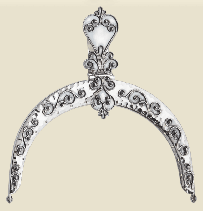 Veskelås filigran sølv