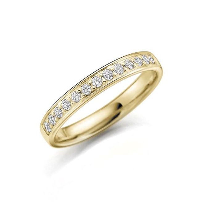 Hovedbilde GD230G3 - Gult gull giftering med diamant 0,14 ct ...