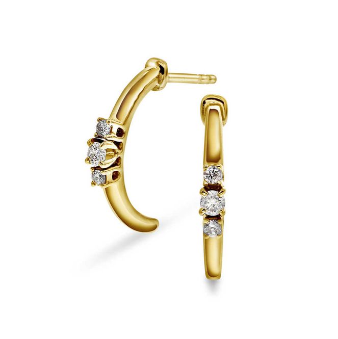 Hovedbilde Emma øredobber gull med diamant 0,12 ct