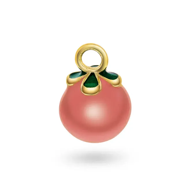 Hovedbilde Peach Please charm i 925 forgylt sølv